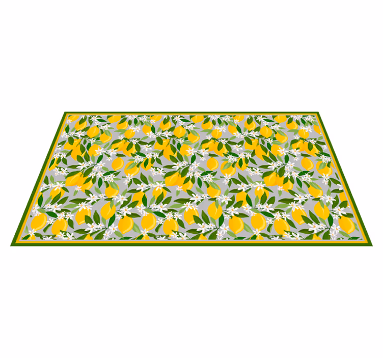 tapis vinyle cuisine Cadre de citronnier - TenStickers