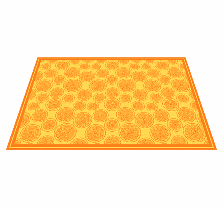 Tapis vinyle fleurs et plantes idée agrumes - TenStickers