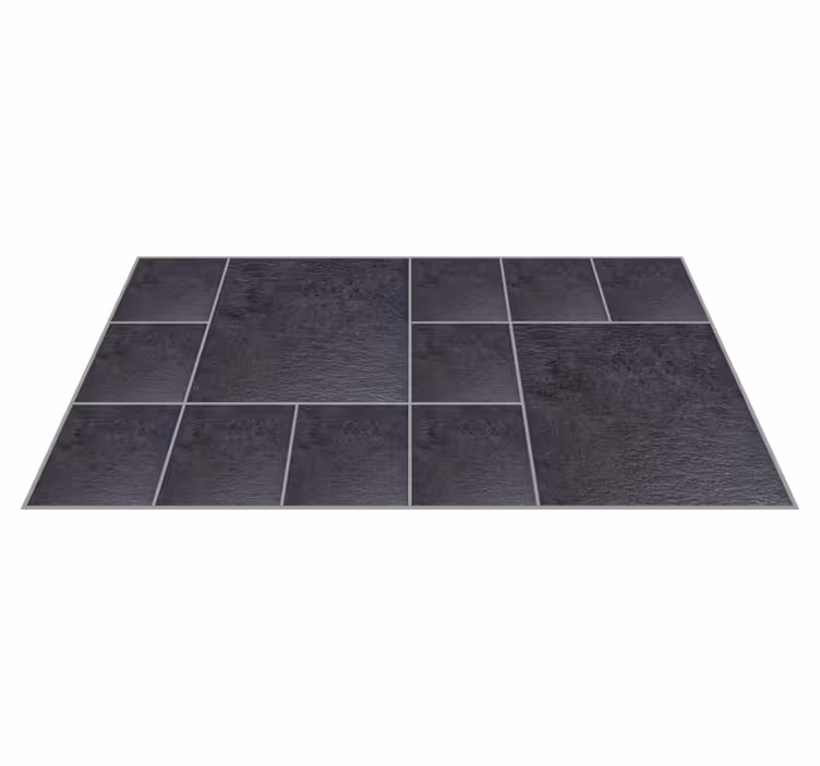 Tapis vinyle carreaux Effet de tuile d'ardoise foncée - TenStickers