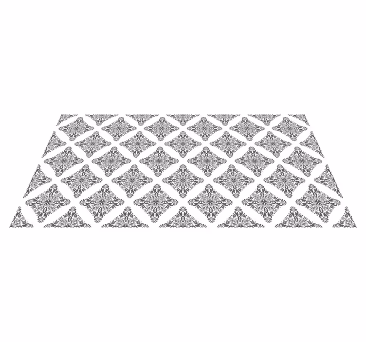 Tapis mosaique vinyle motif diamant sophistiqué - TenStickers