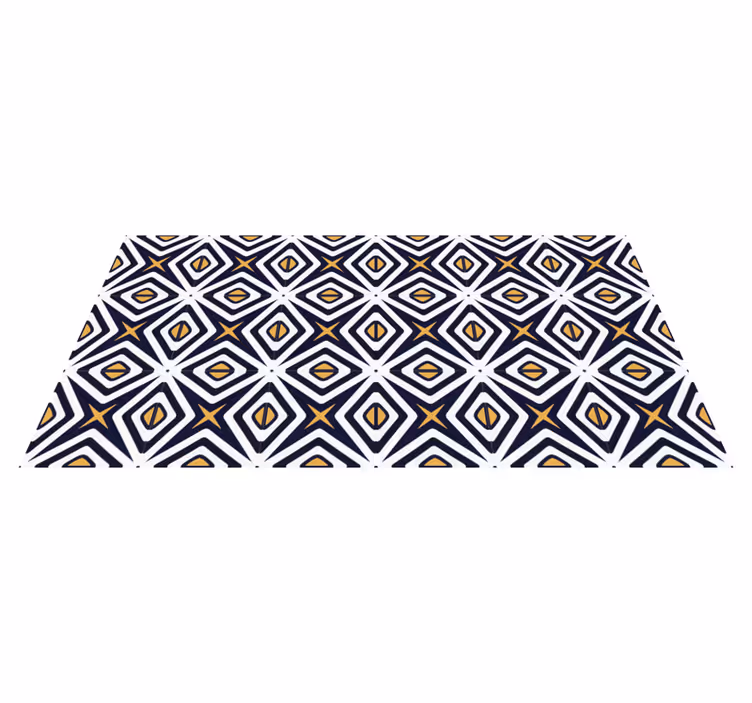 Tapis vinyle carreaux de ciment effet tuile - TenStickers