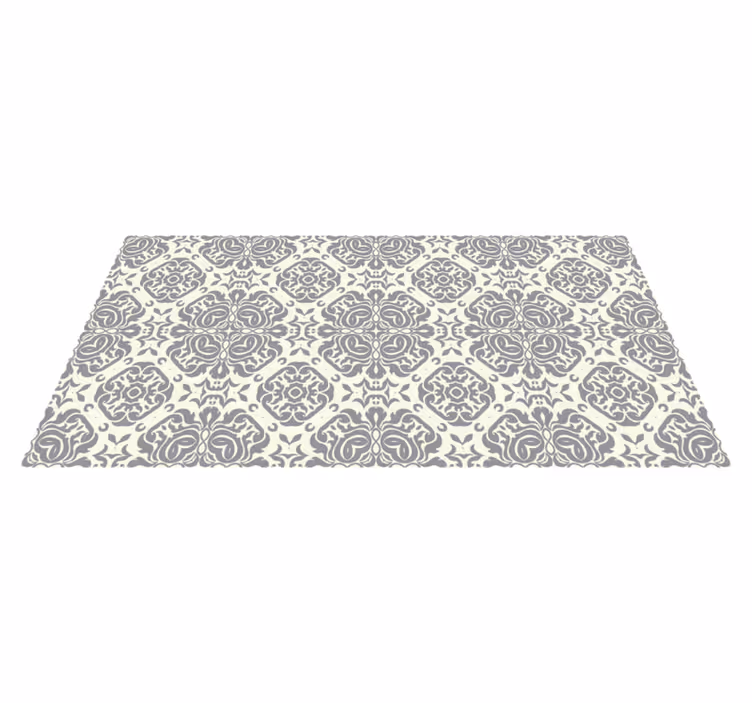 Tapis vinyle carreaux Effet carrelage gris ruskin - TenStickers