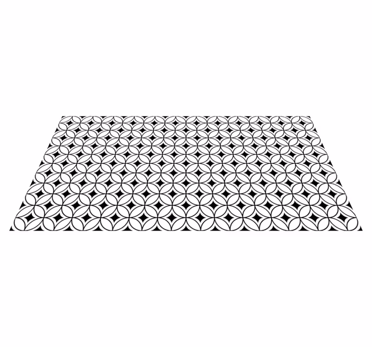 Tapis vinyle carreaux Effet noir milieu siècle - TenStickers