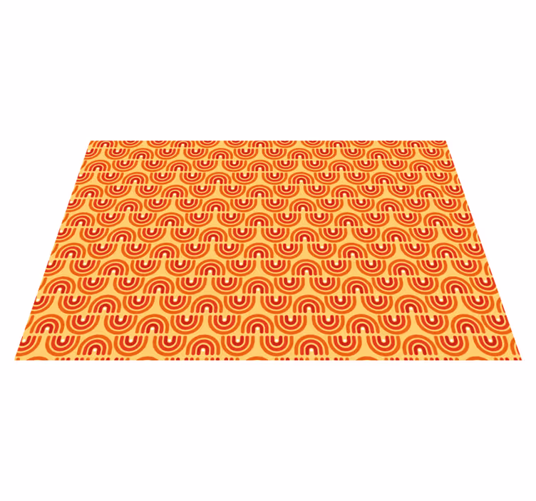 Tapis vinyle géométrique motif de vagues colorées - TenStickers
