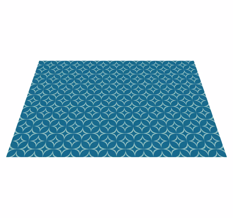Tapis vinyle géométrique motif circulaire - TenStickers