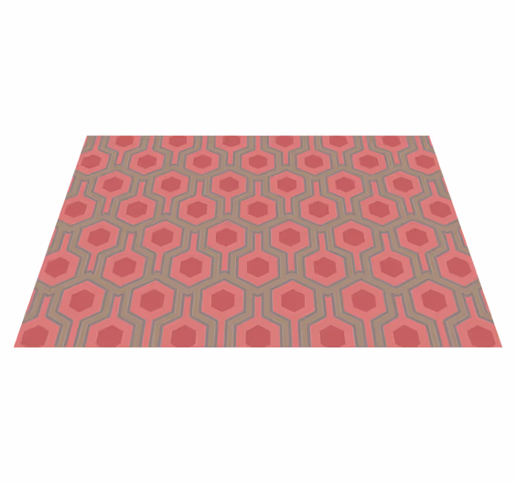 Tapis vinyle géométrique configuration en nid d'abeille - TenStickers