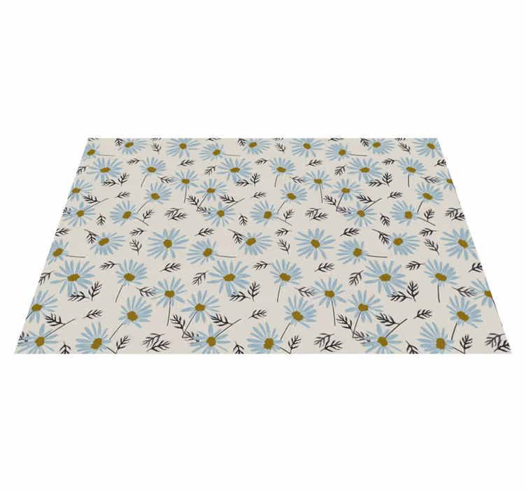 Tapis vinyle retro Fleurs de marguerite orange des années 70 - TenStickers