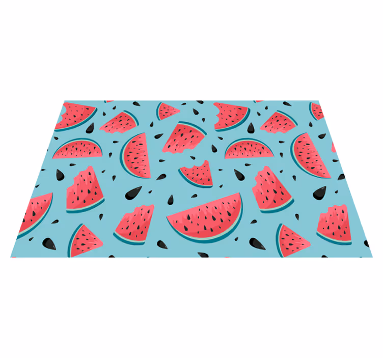 Tapis vinyle cuisine motif de tranche de pastèque - TenStickers