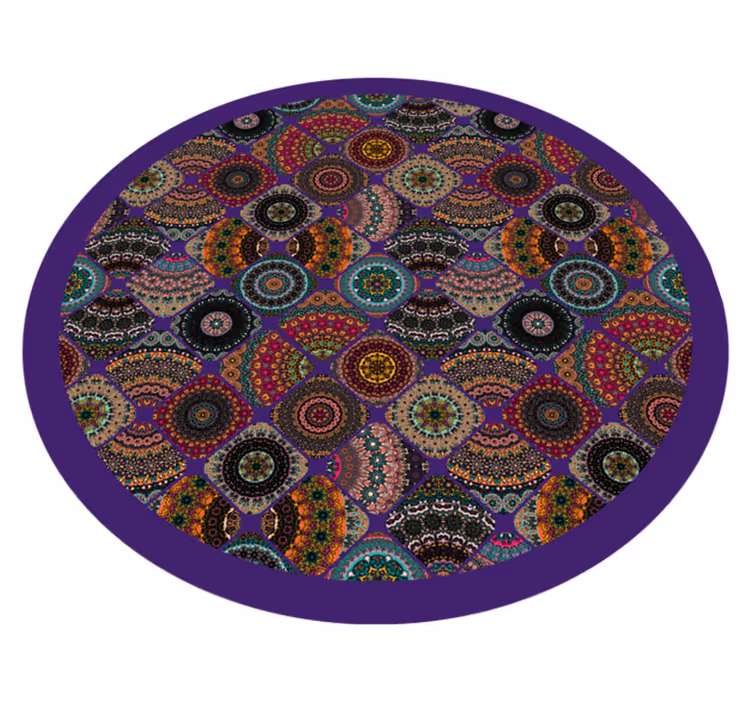 Tapis vinyle carreaux de ciment vintage coloré - TenStickers