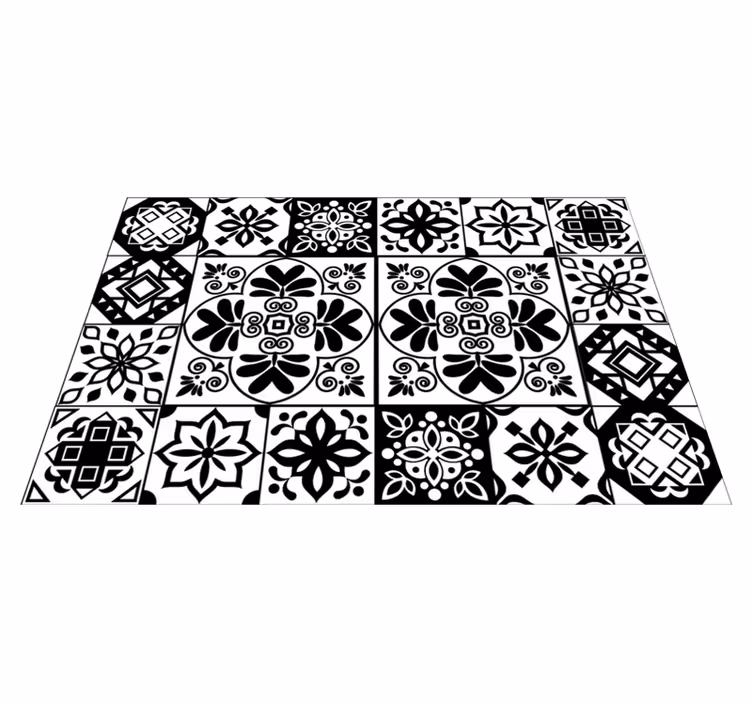 Tapis vinyle carreaux Style de mandala  - TenStickers