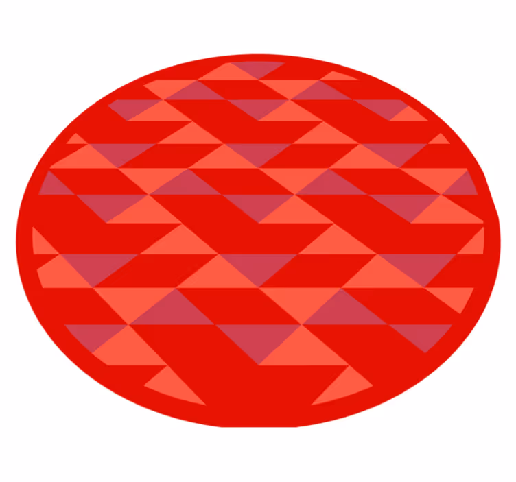 Tapis vinyle géométrique motif triangle rouge - TenStickers