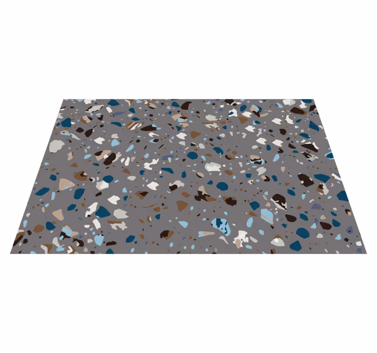 Tapis vinyle marbre mélange de galets de terrazzo - TenStickers