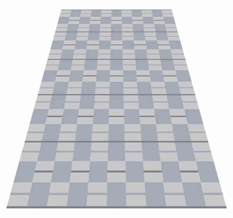 tapis vinyle salon Carrés bleus de style nordique - TenStickers