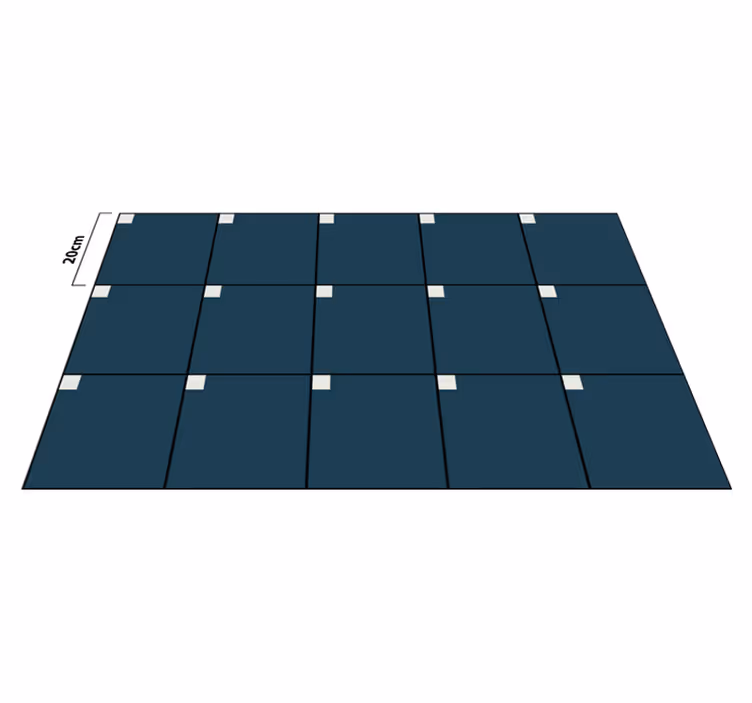 tapis vinyle salon Style nordique bleu moderne - TenStickers