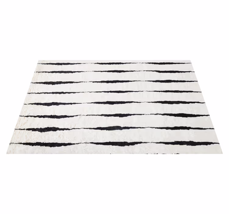 tapis vinyle salon Fjord noir de style nordique - TenStickers