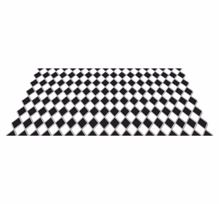 tapis vinyle cuisine Diamants noirs et blancs - TenStickers