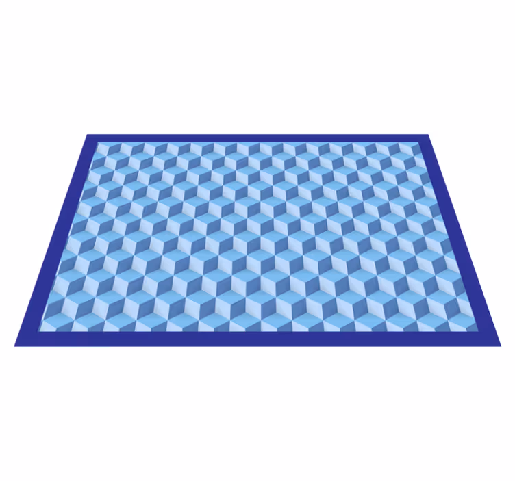 tapis vinyle cuisine Cubes 3d - TenStickers