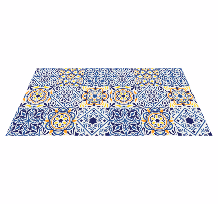 tapis vinyle cuisine Effet de carreaux de cuisine différents - TenStickers