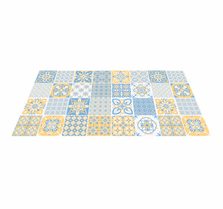 tapis vinyle cuisine Carreaux de mélange portugais - TenStickers