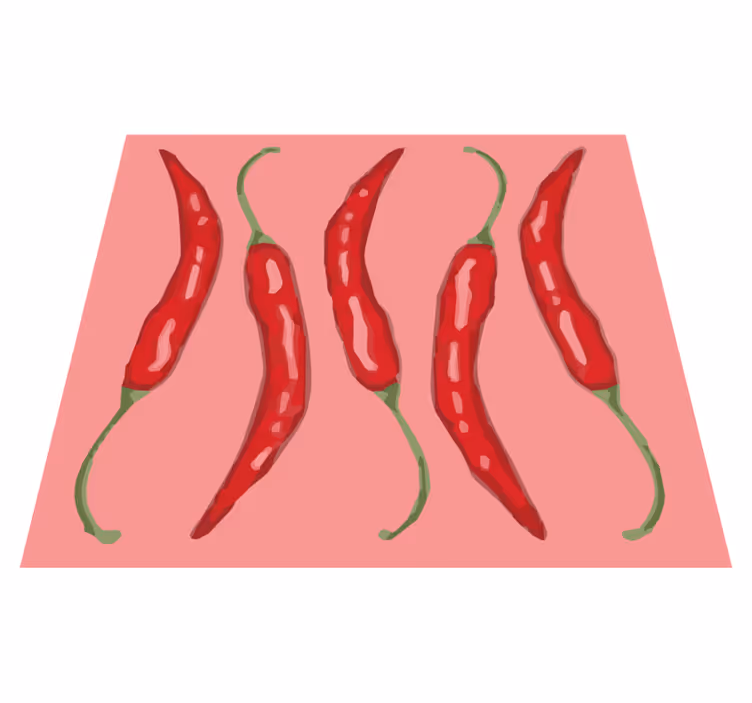 tapis vinyle cuisine Cinq piments - TenStickers