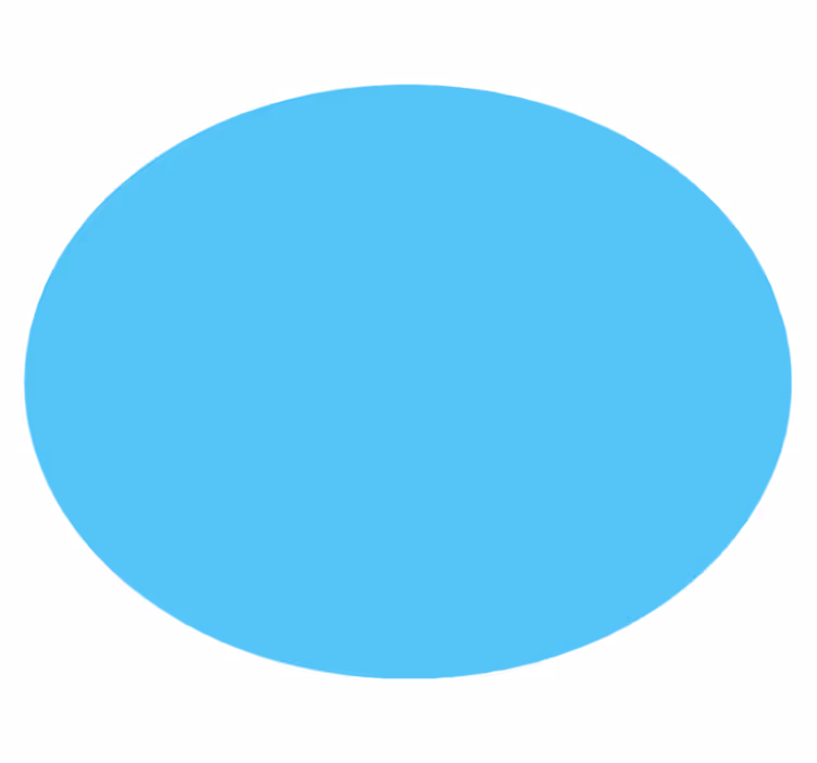 Tapis vinyle bleu conception circulaire monochrome - TenStickers