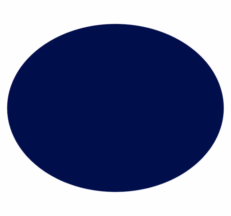 Tapis vinyle bleu couleur marine ronde - TenStickers