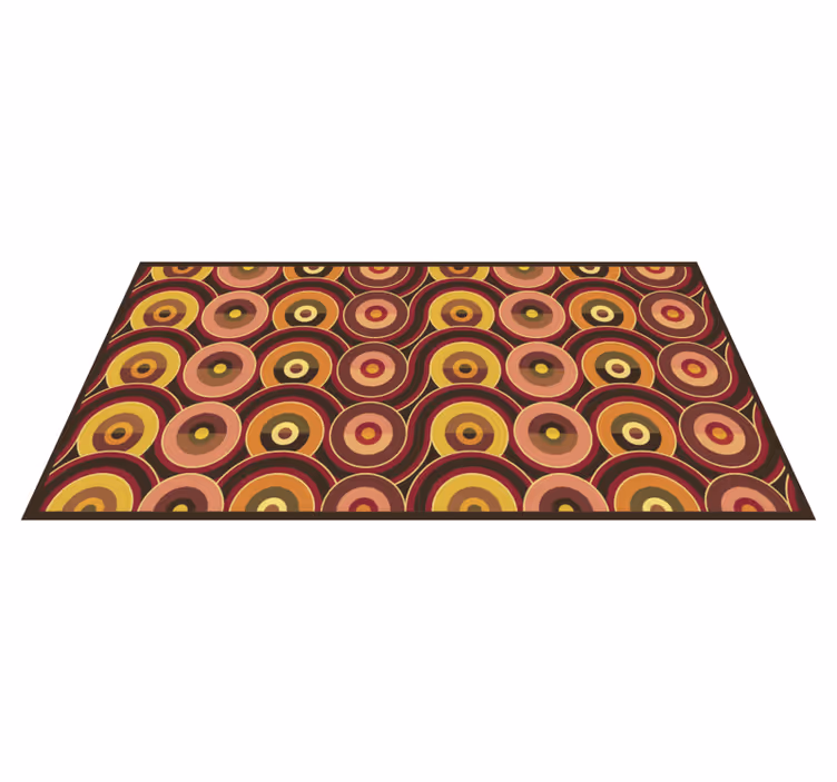Tapis vinyle vintage cernes bruns vibrants - TenStickers