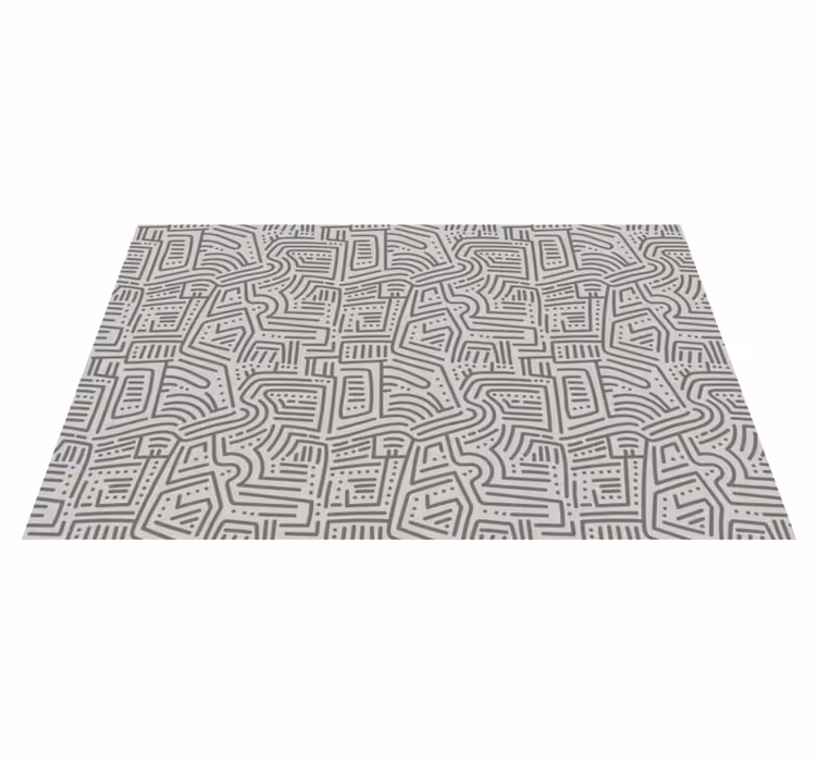 Tapis vinyle design moderne formes linéaires abstraites - TenStickers