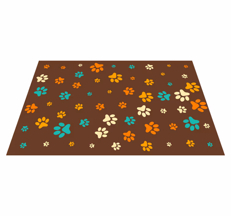 Tapis vinyle animal motifs de pattes vibrants - TenStickers