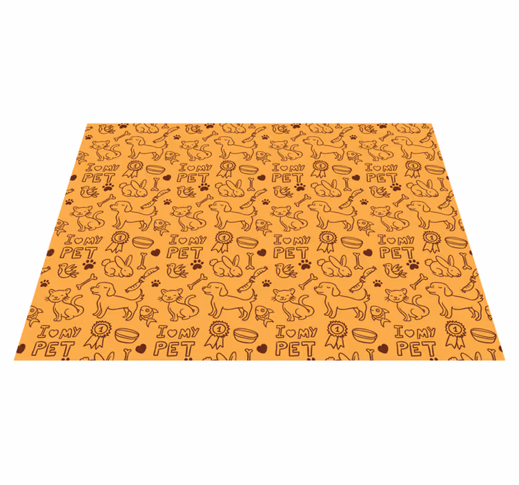 Tapis vinyle animal modèle d'amour pour animaux de compagnie - TenStickers