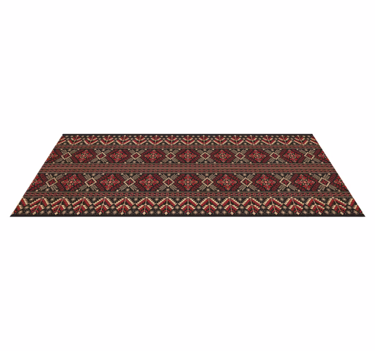 Tapis vinyle éthnique éléments géométriques d'hiver - TenStickers
