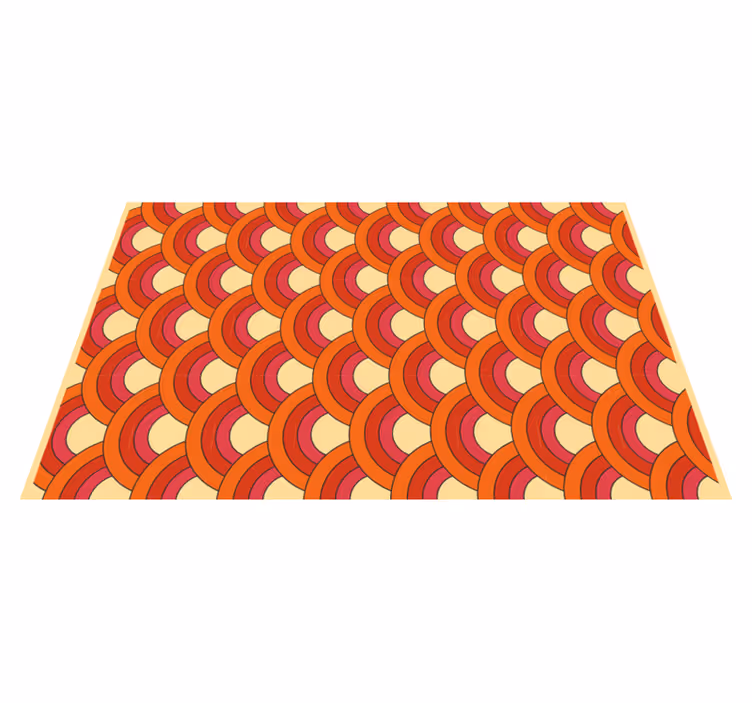 Tapis vinyle géométrique motifs de vagues vibrants - TenStickers