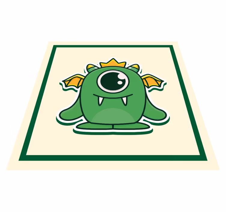 Tapis vinyle autres tapis bébé monstre vert - TenStickers
