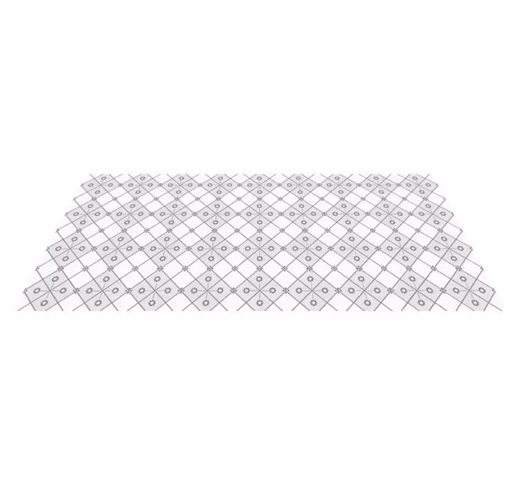 Tapis vinyle carreaux Patchwork minimaliste gris - TenStickers