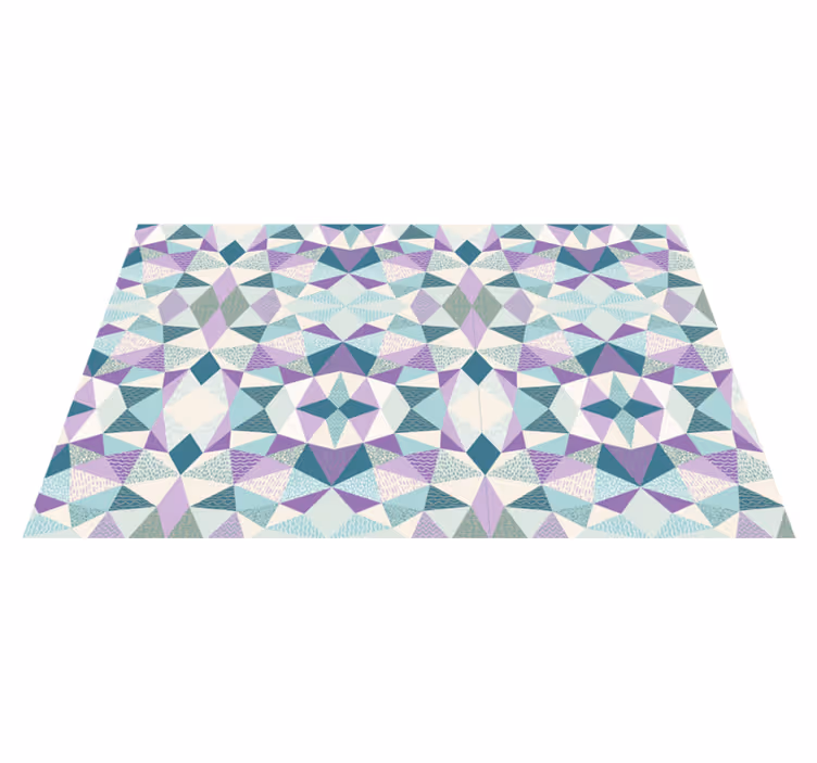 Tapis vinyle design coloré patchwork abstrait - TenStickers