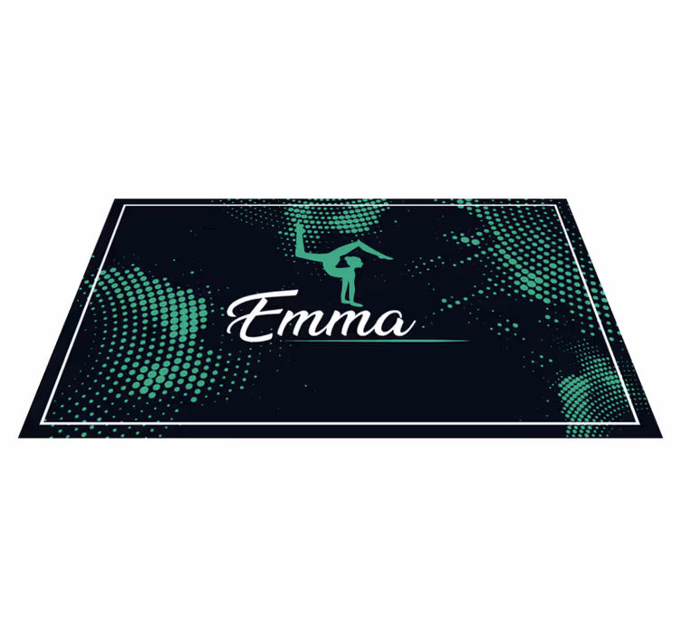 Tapis vinyle chambre gymnastique avec nom - TenStickers