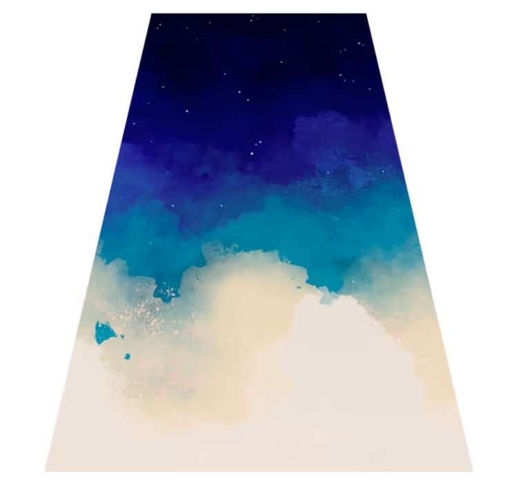 Tapis vinyle marbre couleurs océaniques - TenStickers
