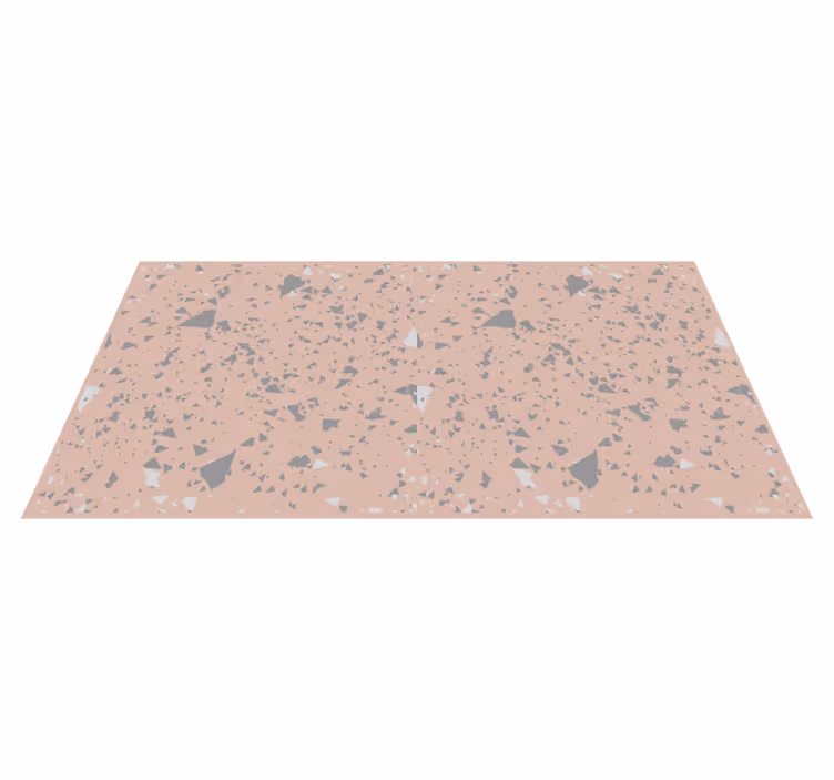 Tapis vinyle motif Terrazzzo rose et gris - TenStickers