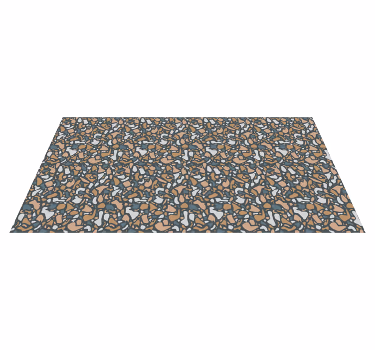 Tapis vinyle texture motif de galets abstrait - TenStickers