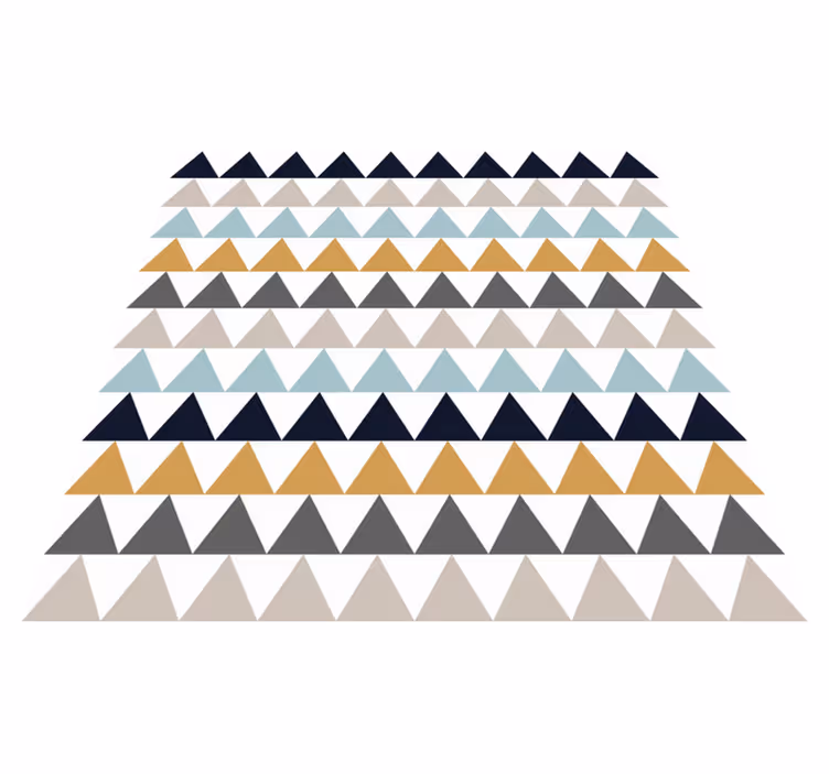 Tapis vinyle géométrique effets de motifs triangulaires - TenStickers