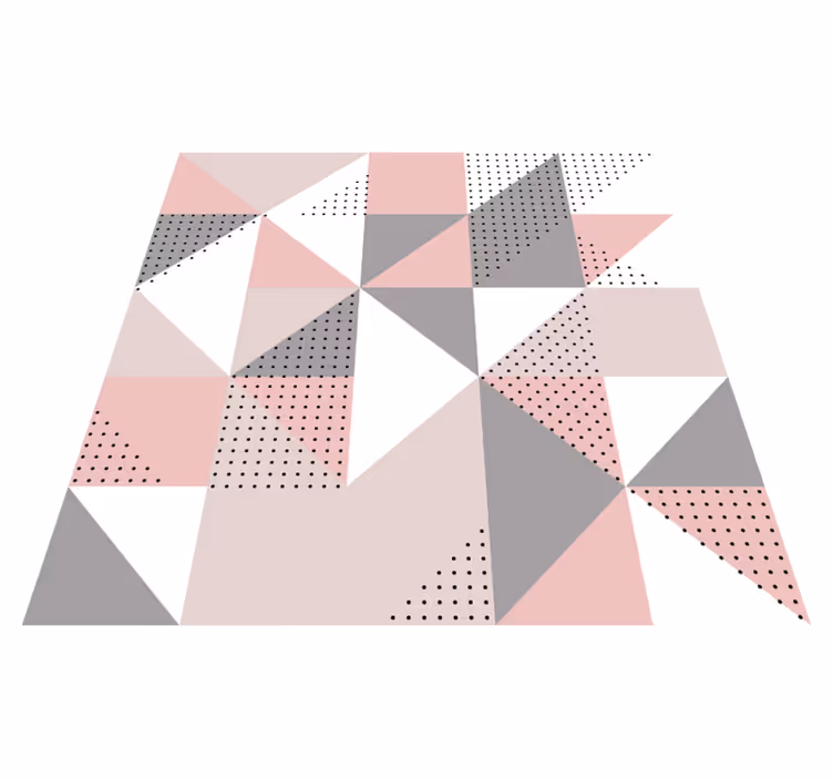 Tapis vinyle géométrique segments de couleur triangulaires - TenStickers