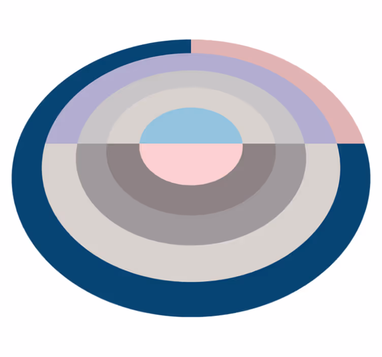 Tapis vinyle design moderne palette de couleurs circulaire - TenStickers