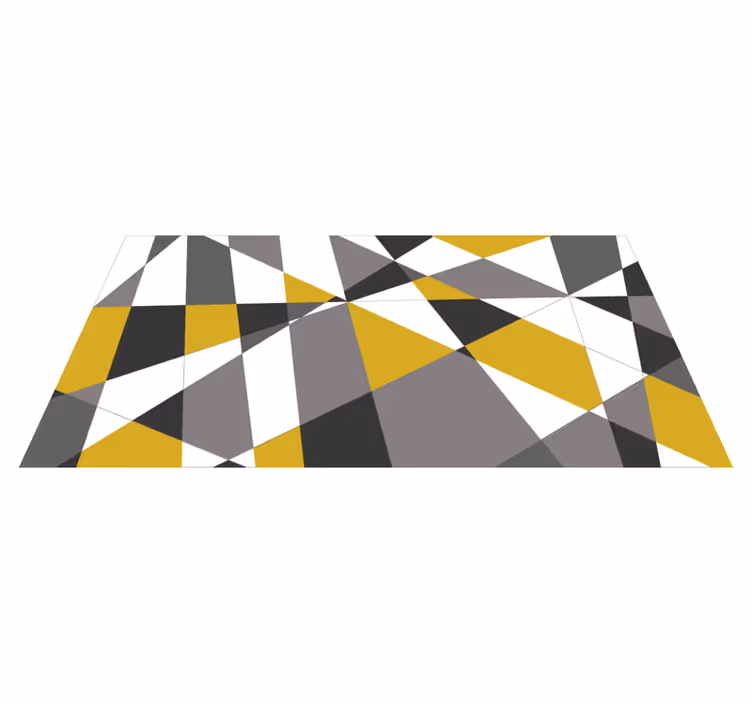 Tapis vinyle géométrique motifs triangulaires audacieux - TenStickers