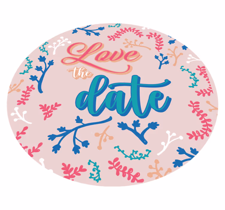 Tapis vinyle citation j'aime la date - TenStickers
