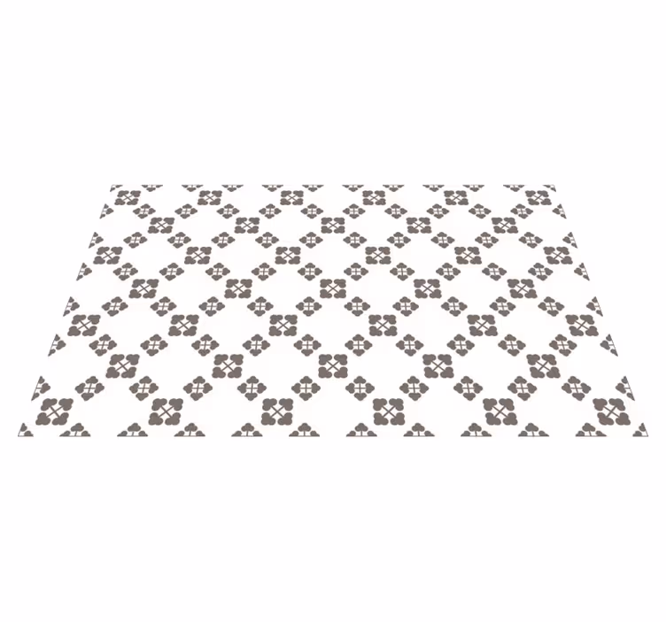 Tapis vinyle nature motif beige à quatre trèfles - TenStickers