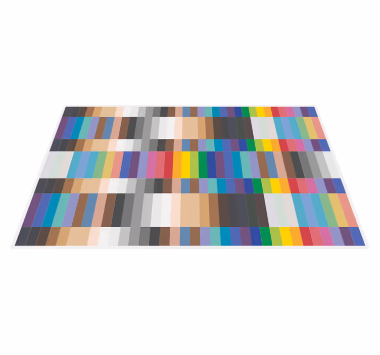 Tapis vinyle mosaïque carrés multicolores - TenStickers