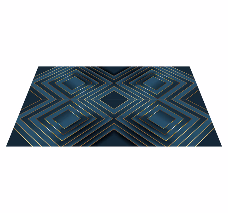 Tapis vinyle formes géométriques Mosaïque bleue - TenStickers