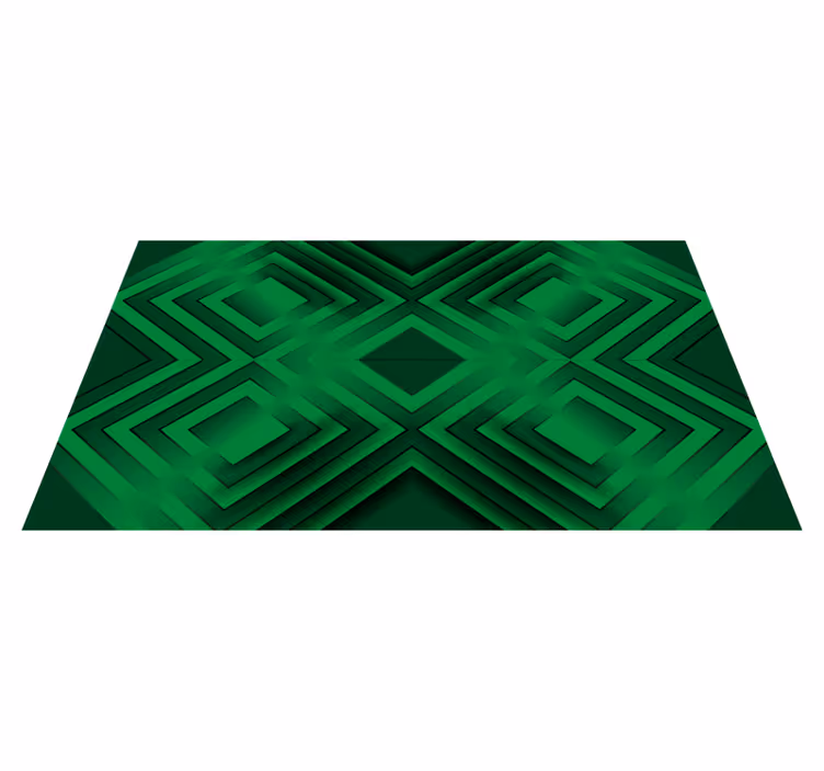 Tapis vinyle mosaïque noir gris vert - TenStickers