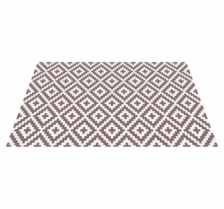 Tapis vinyle mosaique Tapis en vinyle mosaïque crème - TenStickers