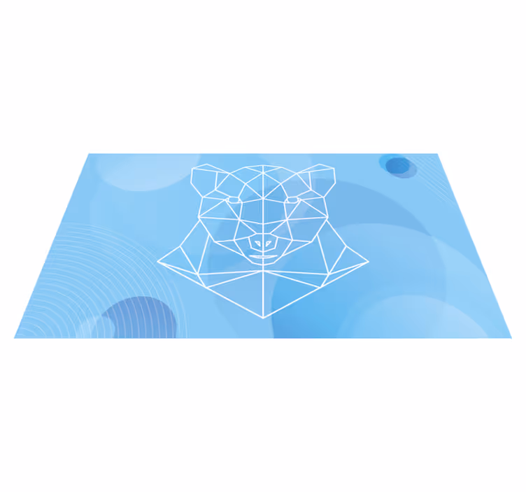 Tapis vinyle animal Contour d'ours  - TenStickers